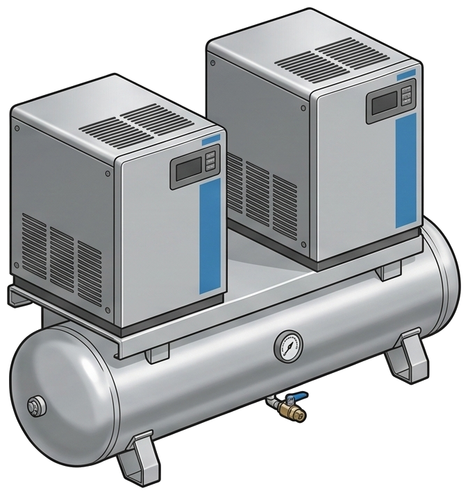 Duplex / Triplex Compressor System — representative illustration